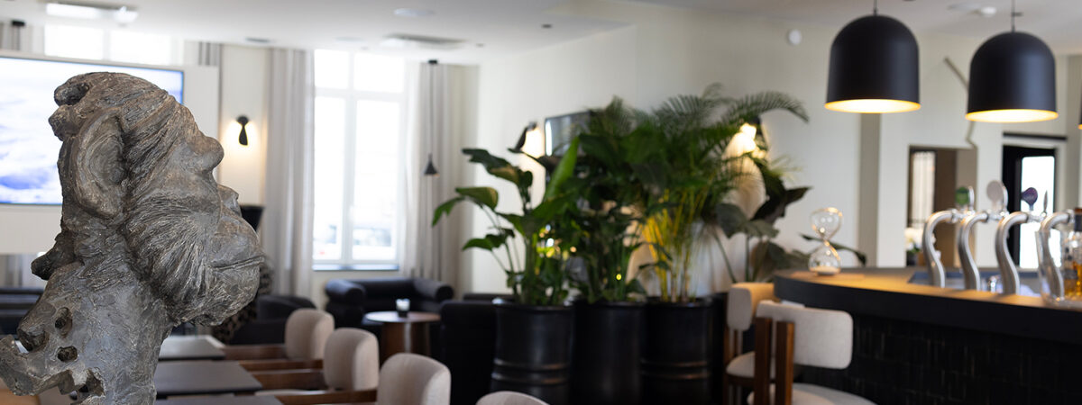 Bar room elegantly decorated