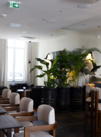 Bar room elegantly decorated