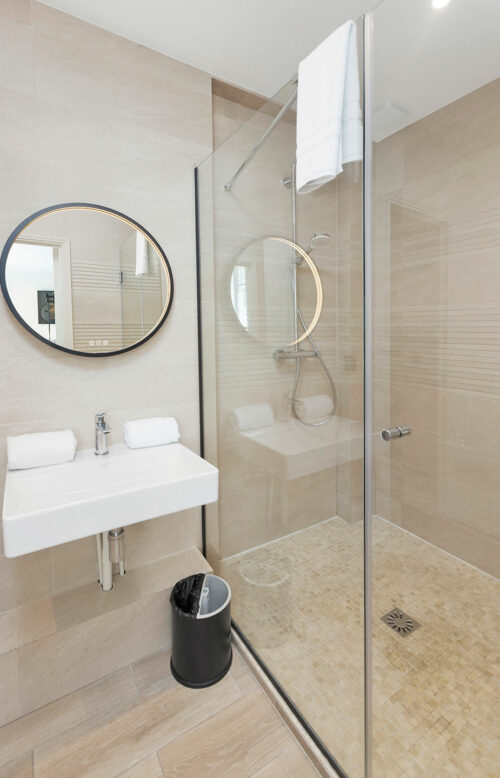 A spacious bathroom with premium features for your comfort